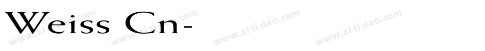 Weiss Cn字体转换